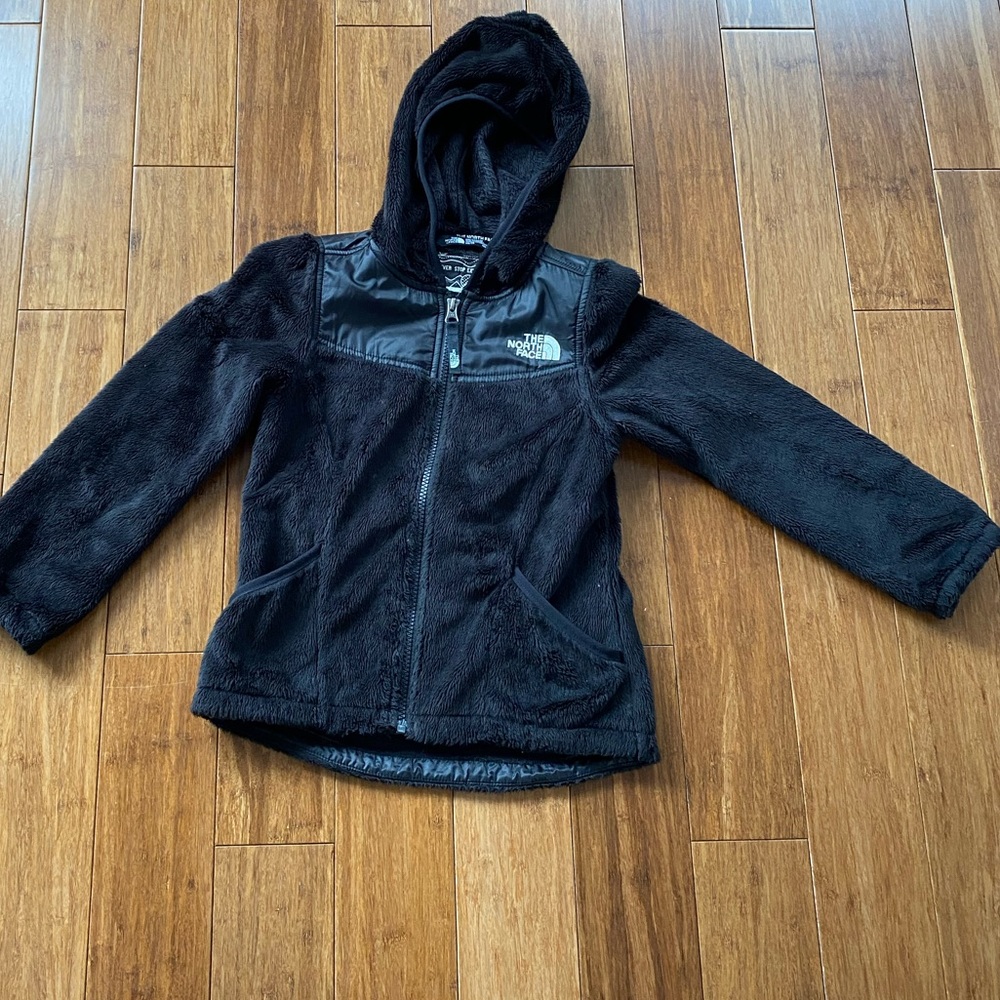 Unisex North Face fleece jacket with hood